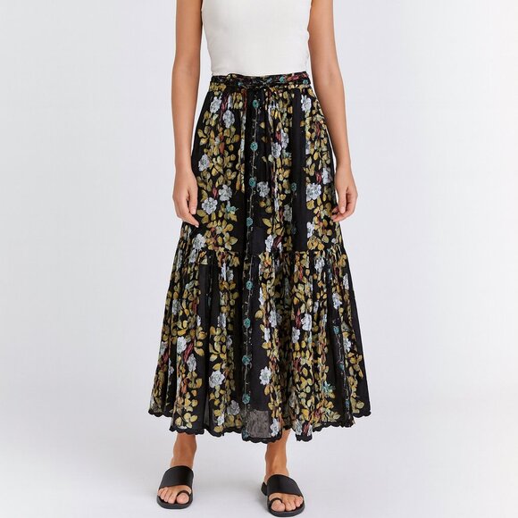Etro floral print cotton maxi skirt size 38 - Picture 1 of 7